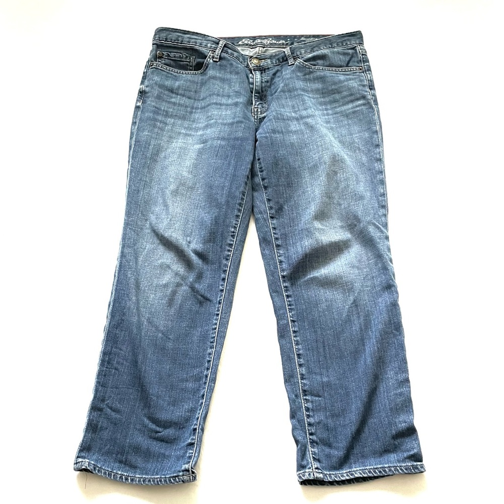 Eddie Bauer Crop Jeans, Loose Fit/ Boyfriend, Size 10